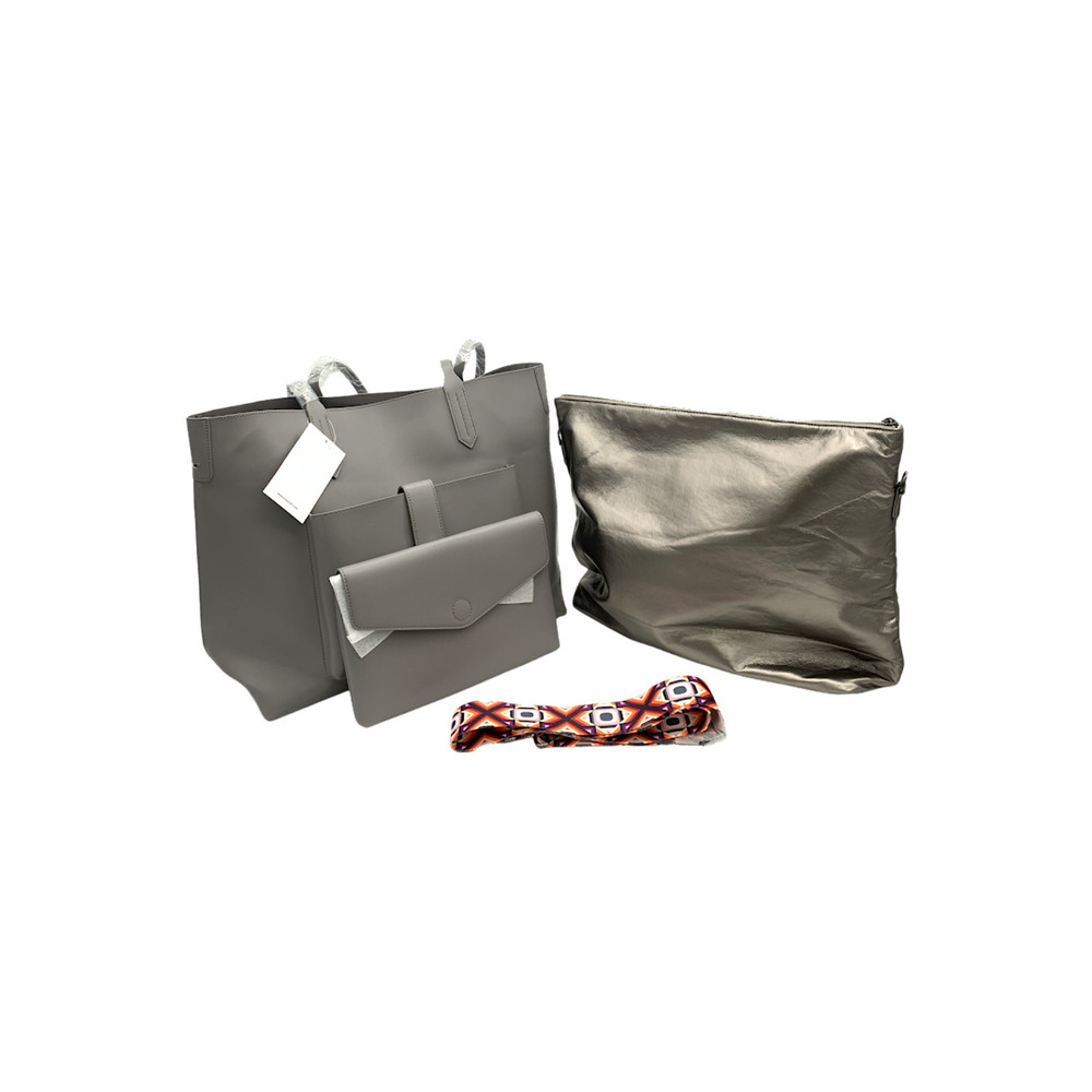 Charley Was Here 3-in-1 Faux Leather Tote Grace Slate